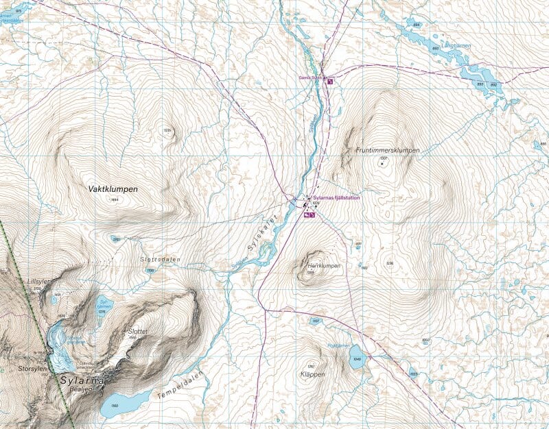 Carte de haute montagne - Jämtlandstriangeln (Suède) | Calazo carte de randonnée Calazo