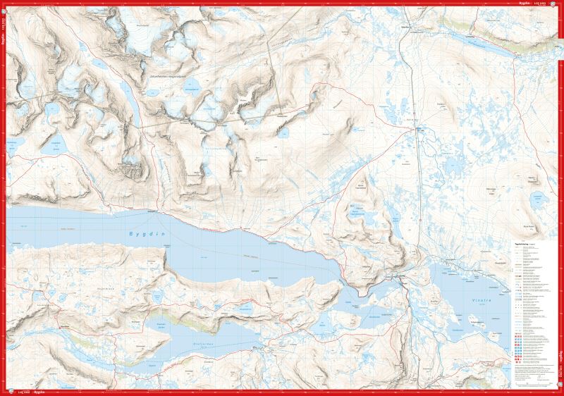 Carte de haute montagne - Jotunheimen: Besseggen & Bygdin (Norvège) | Calazo - Høyfjellskart carte de randonnée Calazo