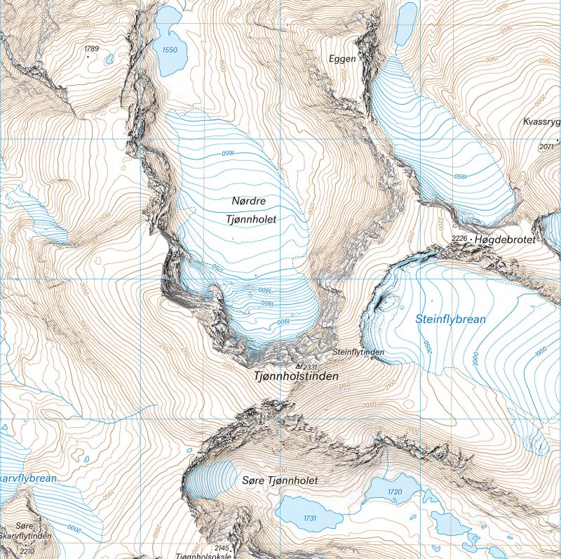 Carte de haute montagne - Jotunheimen: Besseggen & Bygdin (Norvège) | Calazo - Høyfjellskart carte pliée Calazo 