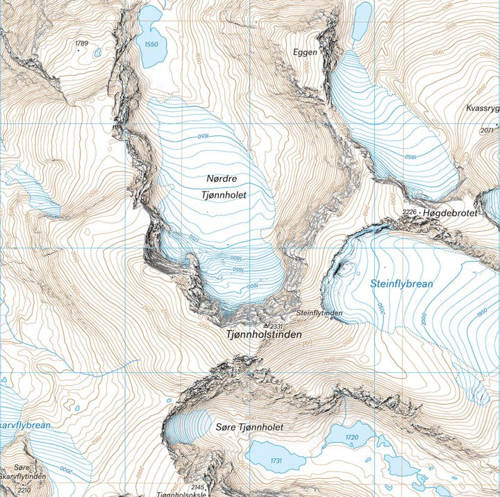 Carte de haute montagne - Jotunheimen: Besseggen & Bygdin (Norvège) | Calazo - Høyfjellskart carte pliée Calazo 