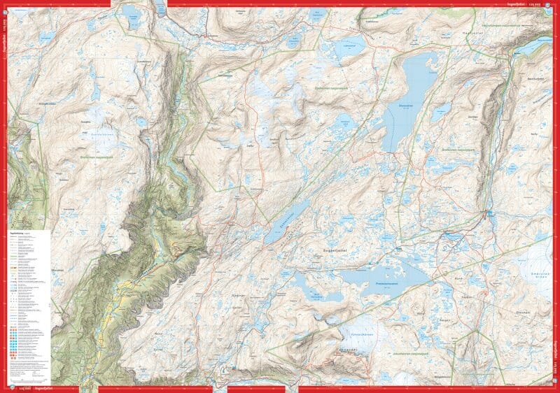 Carte de haute montagne - Jotunheimen: Hurrungane (Norvège) | Calazo - Høyfjellskart carte de randonnée Calazo
