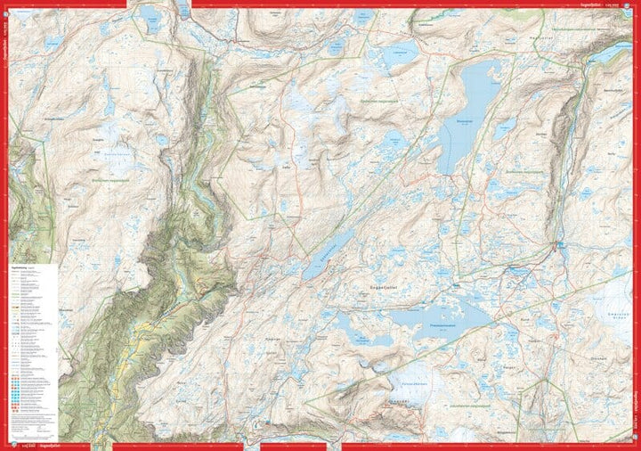 Carte de haute montagne - Jotunheimen: Hurrungane (Norvège) | Calazo - Høyfjellskart carte pliée Calazo 