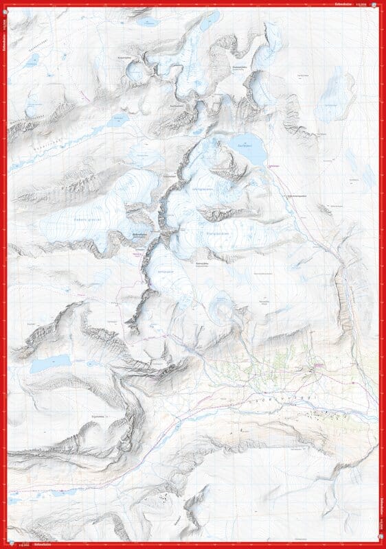 Carte de haute montagne - Kebnekaise 1/15 000 (Suède) | Calazo carte de randonnée Calazo
