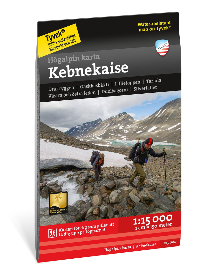 Carte de haute montagne - Kebnekaise 1/15 (Suède) | Calazo carte pliée Calazo 