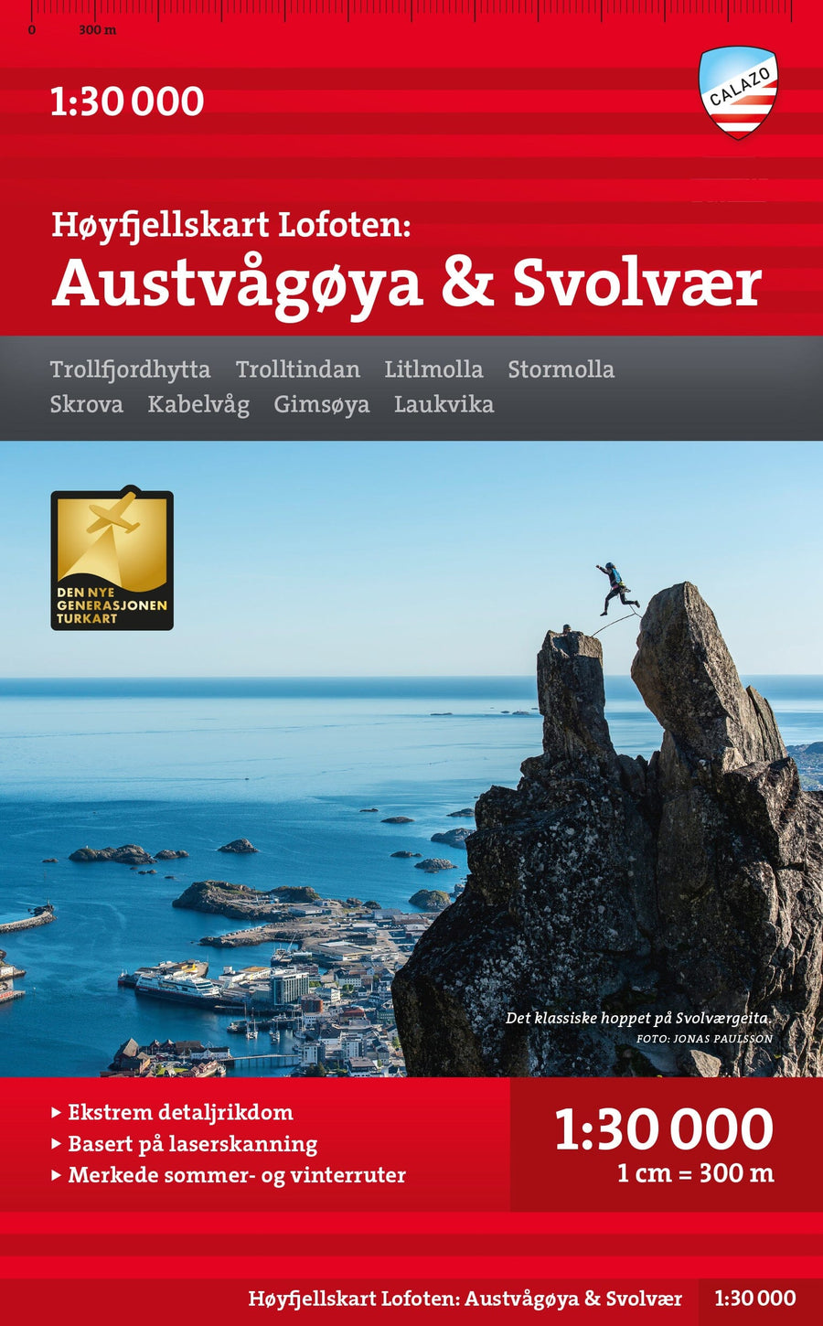 Carte de haute montagne - Lofoten: Austvågøya - Svolvær (Norvège) | Calazo - Høyfjellskart carte pliée Calazo 