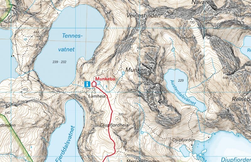 Carte de haute montagne - Lofoten: Moskenesøya & Flakstadøya (Norvège) | Calazo - Høyfjellskart carte pliée Calazo 