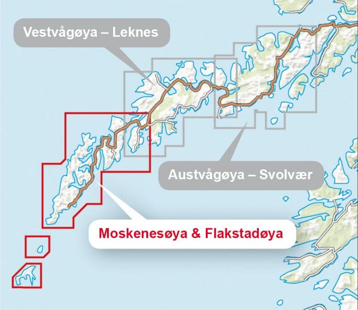 Carte de haute montagne - Lofoten: Moskenesøya & Flakstadøya (Norvège) | Calazo - Høyfjellskart carte pliée Calazo 