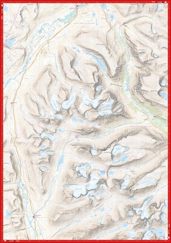 Carte de haute montagne - Mårma & Nallo (Suède) | Calazo carte de randonnée Calazo