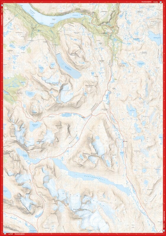 Carte de haute montagne - Narvik: Rombakstøtta, Skjomtinden & Storsteinsfjellet (Norvège) | Calazo - Høyfjellskart carte de randonnée Calazo