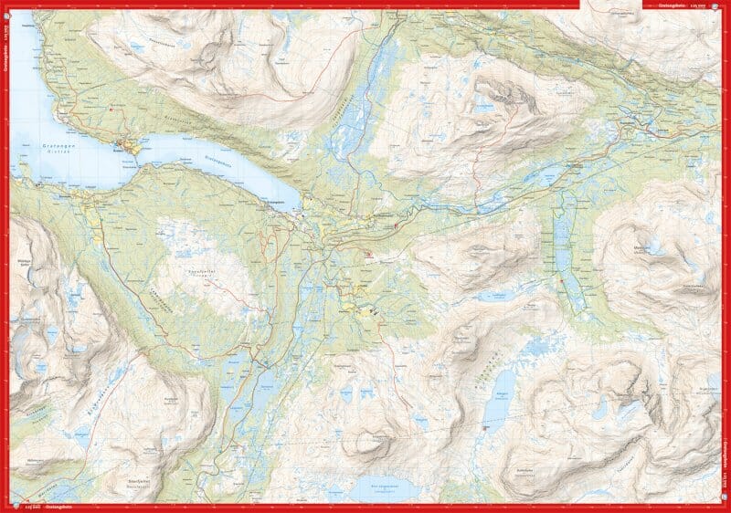 Carte de haute montagne - Narvik: Spanstinden & Dudalstinden (Norvège) | Calazo - Høyfjellskart carte de randonnée Calazo