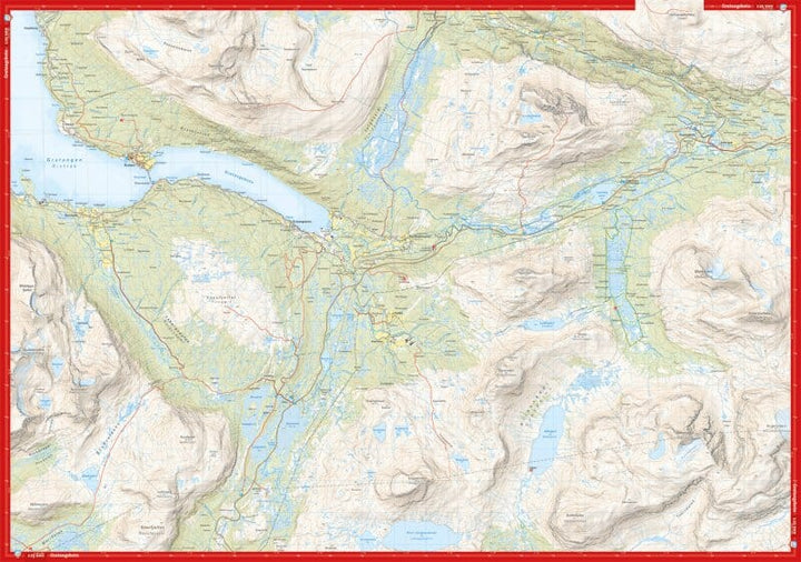Carte de haute montagne - Narvik: Spanstinden & Dudalstinden (Norvège) | Calazo - Høyfjellskart carte pliée Calazo 