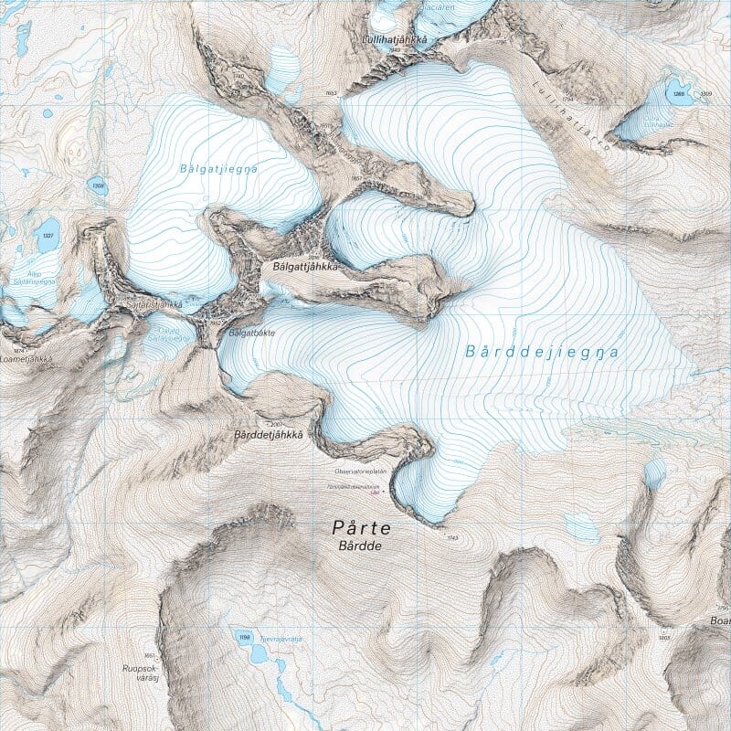 Carte de haute montagne - Pårte & Njoatsosvágge (Suède) | Calazo carte pliée Calazo 