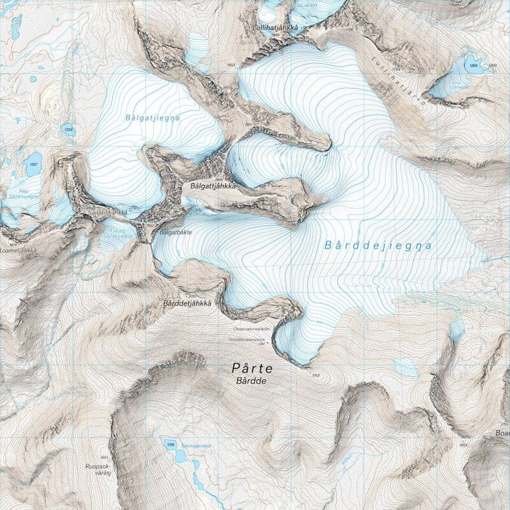Carte de haute montagne - Pårte & Njoatsosvágge (Suède) | Calazo carte pliée Calazo 