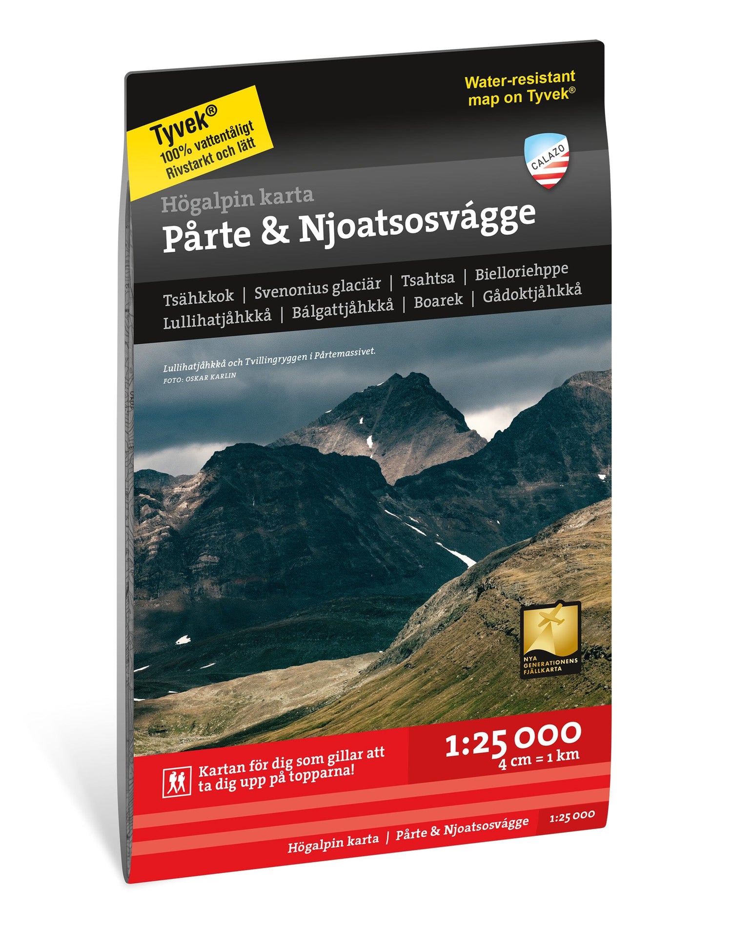 Carte de haute montagne - Pårte & Njoatsosvágge (Suède) | Calazo carte de randonnée Calazo Default Title