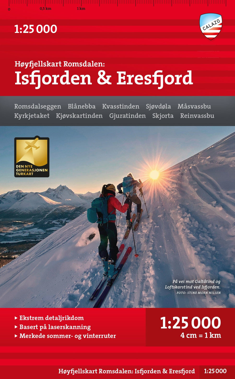 Carte de haute montagne - Romsdalen: Isfjorden & Eresfjord (Norvège) | Calazo - Høyfjellskart carte pliée Calazo 