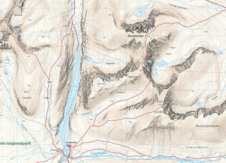 Carte de haute montagne - Rondanemassivet (Norvège) | Calazo - Høyfjellskart carte pliée Calazo 