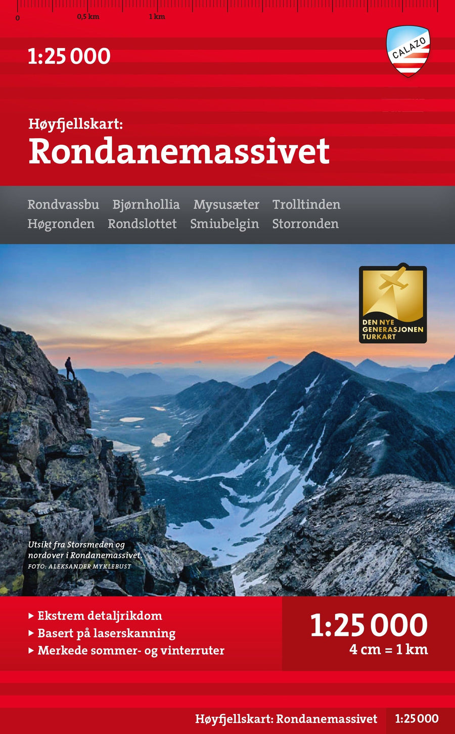 Carte de haute montagne - Rondanemassivet (Norvège) | Calazo - Høyfjellskart carte pliée Calazo 