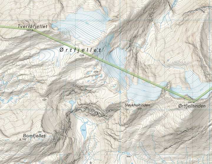 Carte de haute montagne - Røvassdalen & Dunderlandsdalen (Norvège) | Calazo - Høyfjellskart carte pliée Calazo 