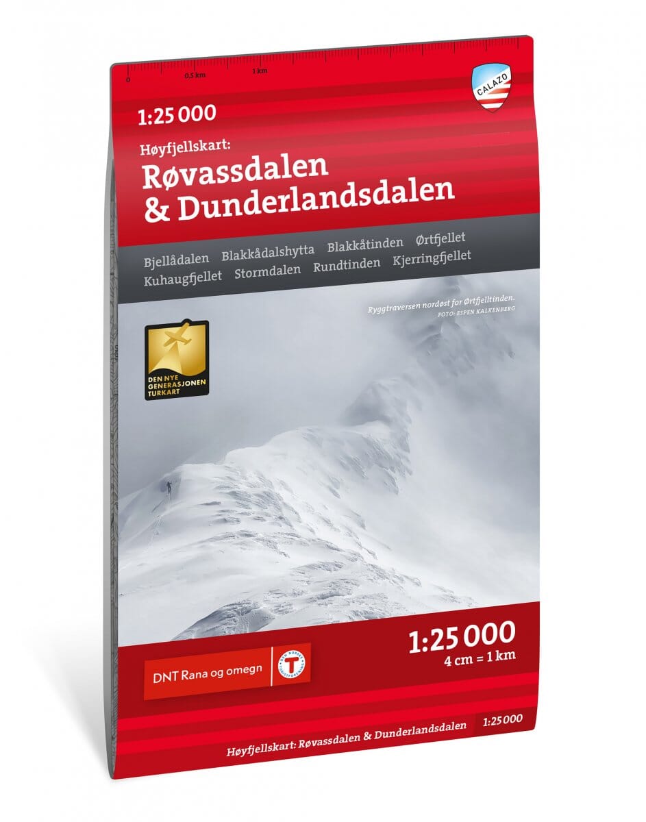Carte de haute montagne - Røvassdalen & Dunderlandsdalen (Norvège) | Calazo - Høyfjellskart carte de randonnée Calazo