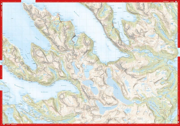 Carte de haute montagne - Senja: Keipen, Tredjefjellet & Kvænan (Norvège) | Calazo - Høyfjellskart carte pliée Calazo 