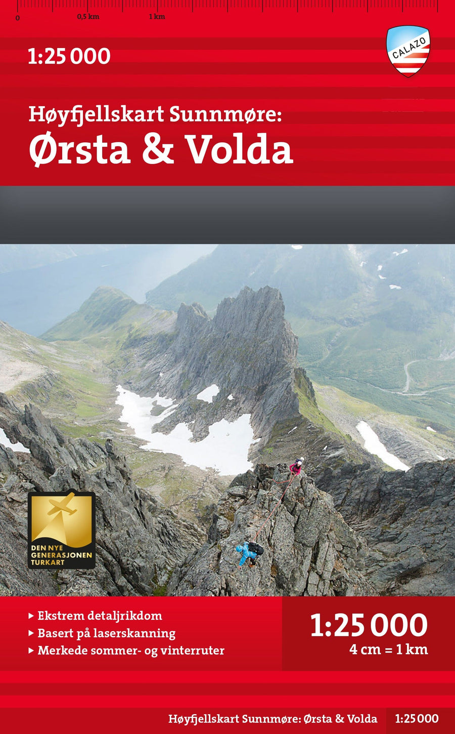 Carte de haute montagne - Sunnmøre: Ørsta & Volda (Norvège) | Calazo - Høyfjellskart carte pliée Calazo 