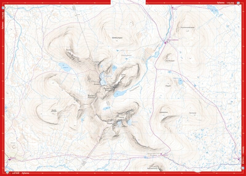 Carte de haute montagne - Sylarna (Suède) | Calazo carte de randonnée Calazo