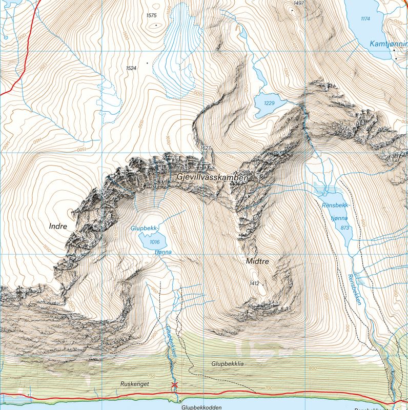 Carte de haute montagne - Trollheimen: Snota & Trekanten (Norvège) | Calazo - Høyfjellskart carte pliée Calazo 