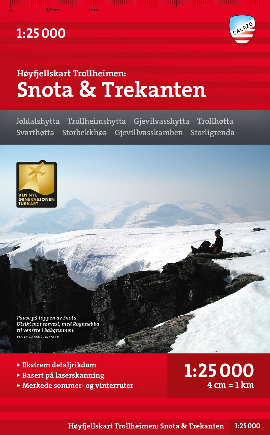 Carte de haute montagne - Trollheimen: Snota & Trekanten (Norvège) | Calazo - Høyfjellskart carte pliée Calazo 