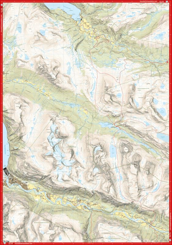 Carte de haute montagne - Trollheimen: Sunndal & Innerdalen (Norvège) | Calazo - Høyfjellskart carte pliée Calazo 