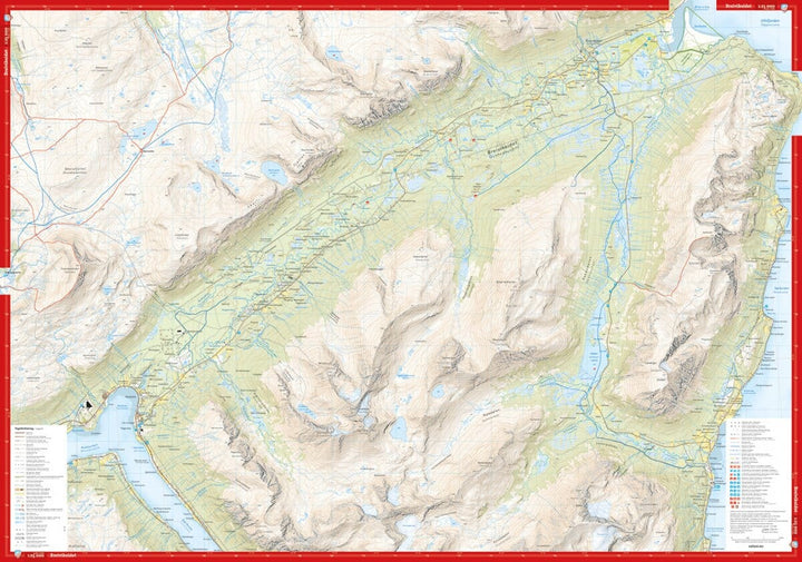 Carte de haute montagne - Tromsø: Breivikeidet Laksvatn (Norvège) | Calazo - Høyfjellskart carte pliée Calazo 