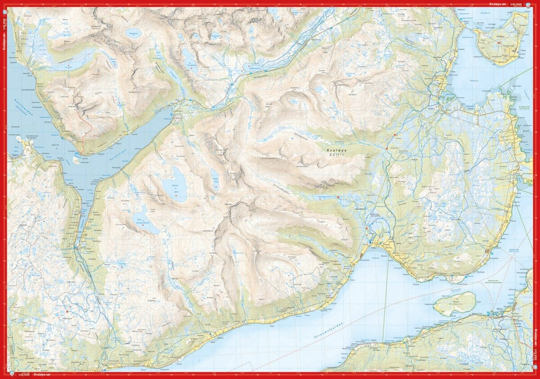 Carte de haute montagne - Tromsø: Kvaløya (Norvège) | Calazo - Høyfjellskart carte pliée Calazo 