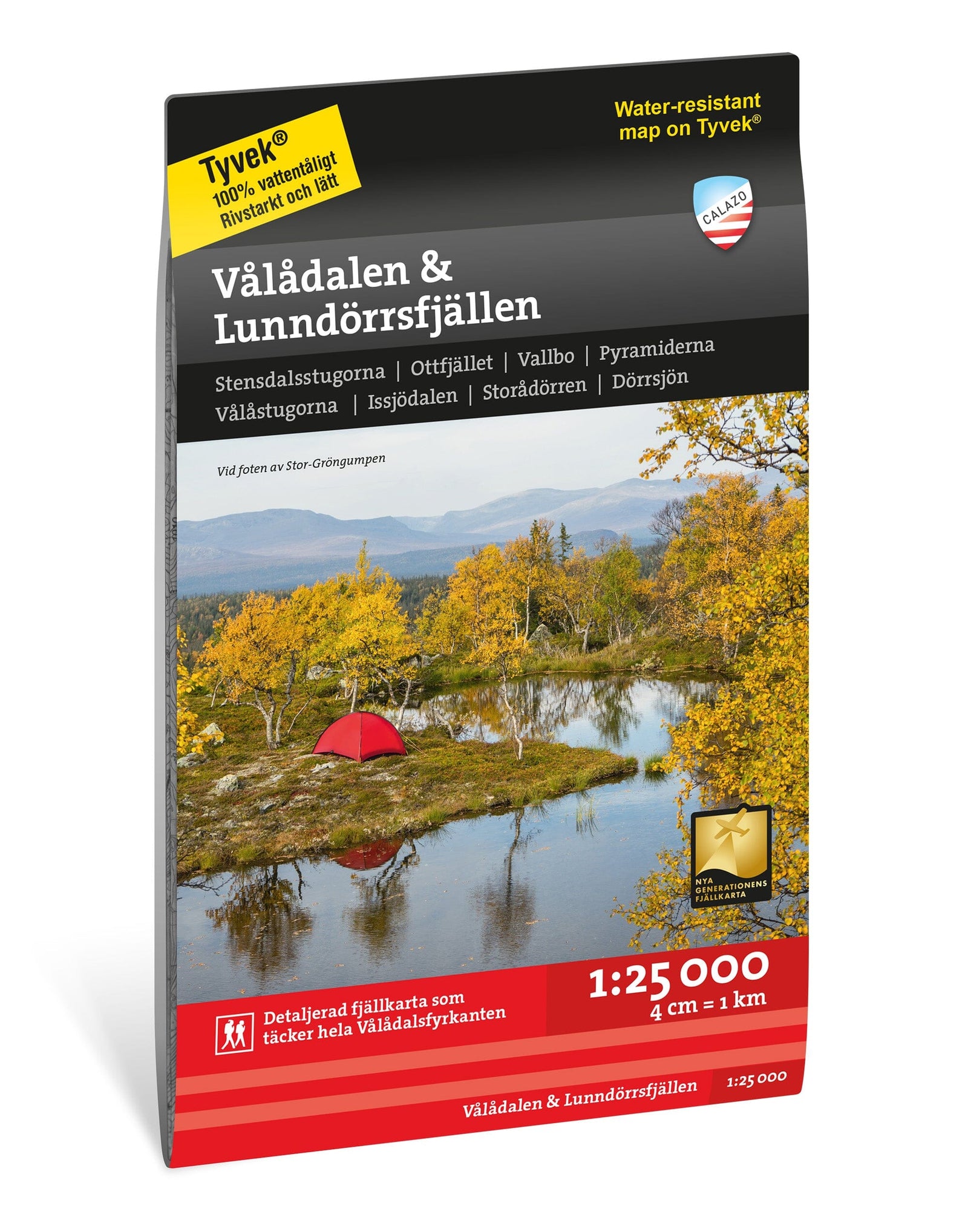 Carte de haute montagne - Vålådalen & Lunndörrsfjällen (Suède) | Calazo carte de randonnée Calazo Default Title
