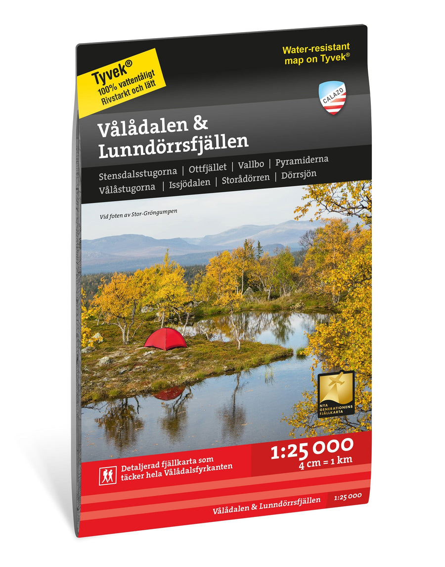 Carte de haute montagne - Vålådalen & Lunndörrsfjällen (Suède) | Calazo carte pliée Calazo 