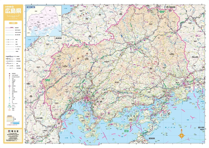 Carte de la préfecture d'Hiroshima | Mapple carte routière Mapple 