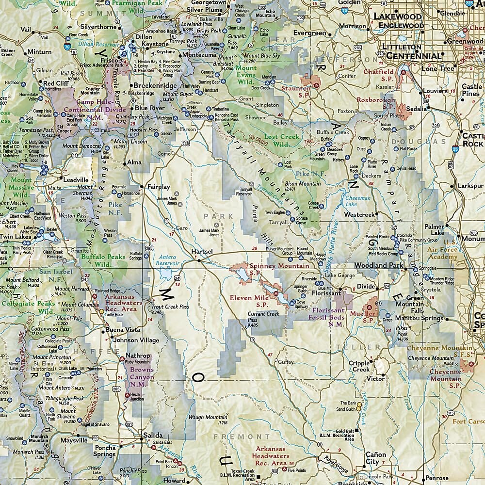 Carte de loisirs - Colorado | National Geographic carte routière National Geographic 