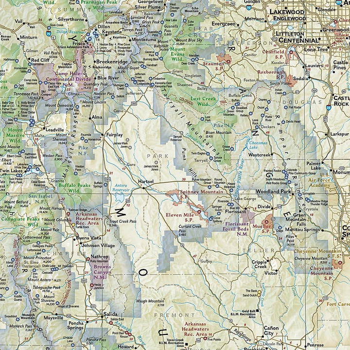 Carte de loisirs - Colorado | National Geographic carte routière National Geographic 