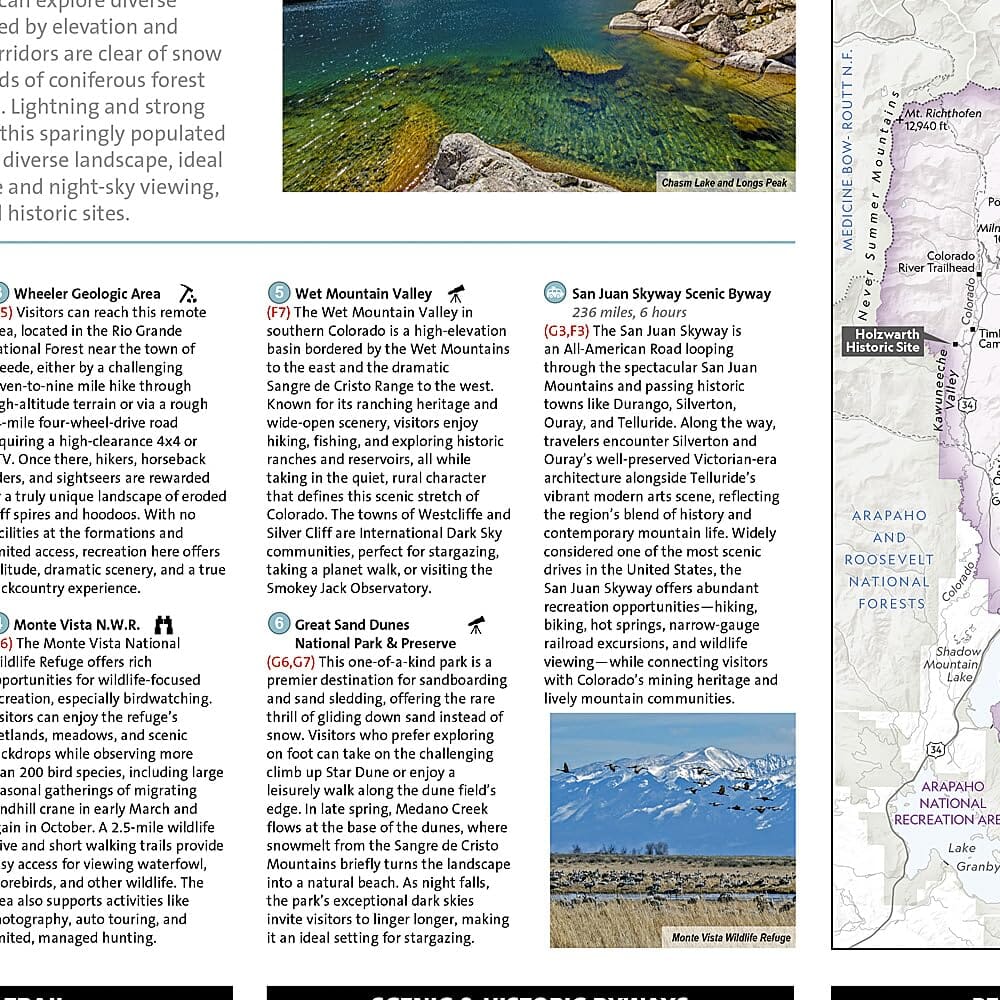 Carte de loisirs - Colorado | National Geographic carte routière National Geographic 