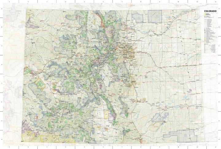 Carte de loisirs - Colorado | National Geographic carte routière National Geographic 