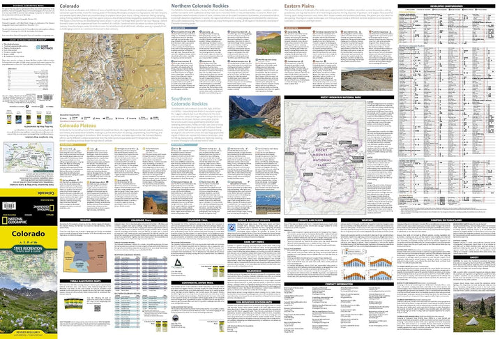 Carte de loisirs - Colorado | National Geographic carte routière National Geographic 