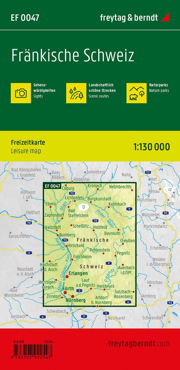 Carte de loisirs - Fränkische Schweiz | Freytag & Berndt carte routière Freytag & Berndt