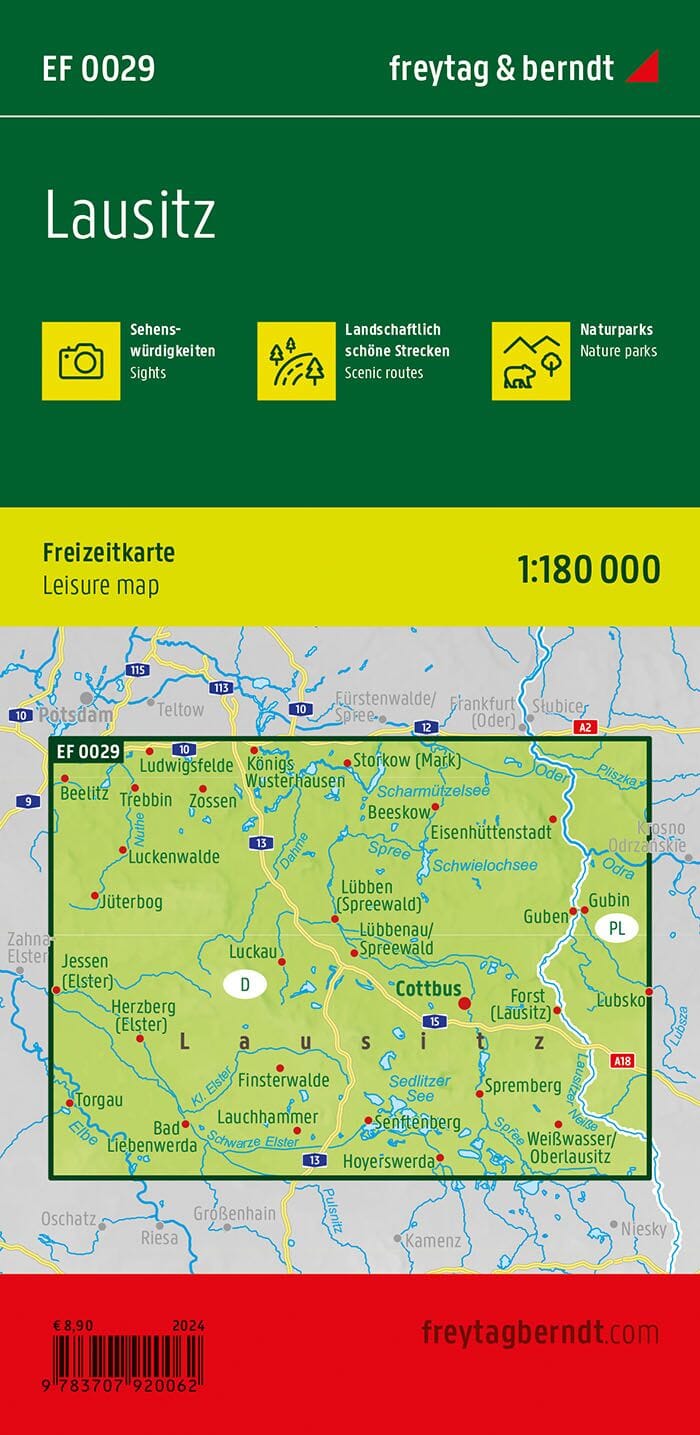 Carte de loisirs - Lausitz | Freytag & Berndt carte routière Freytag & Berndt