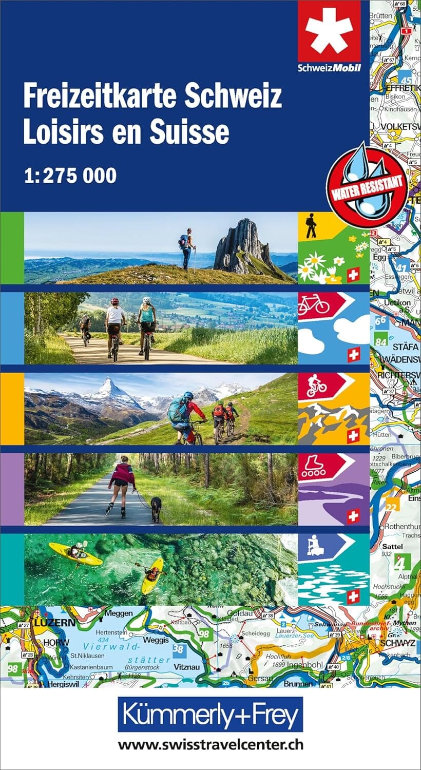 Carte de loisirs - Suisse | Kümmerly & Frey carte routière Kümmerly & Frey