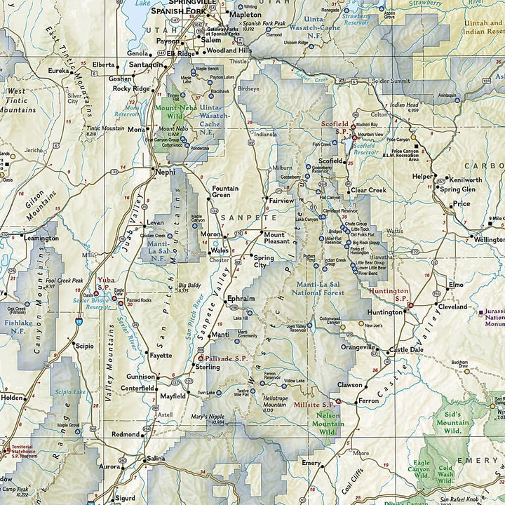 Carte de loisirs - Utah | National Geographic carte routière National Geographic 
