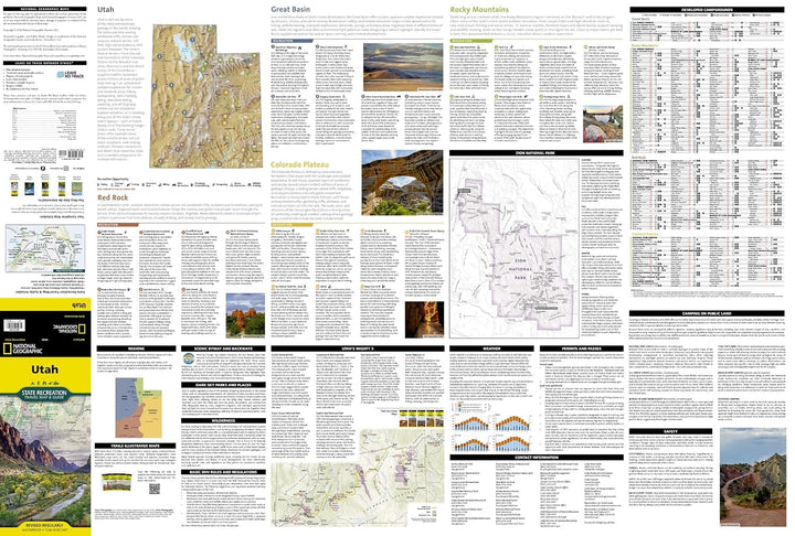 Carte de loisirs - Utah | National Geographic carte routière National Geographic 