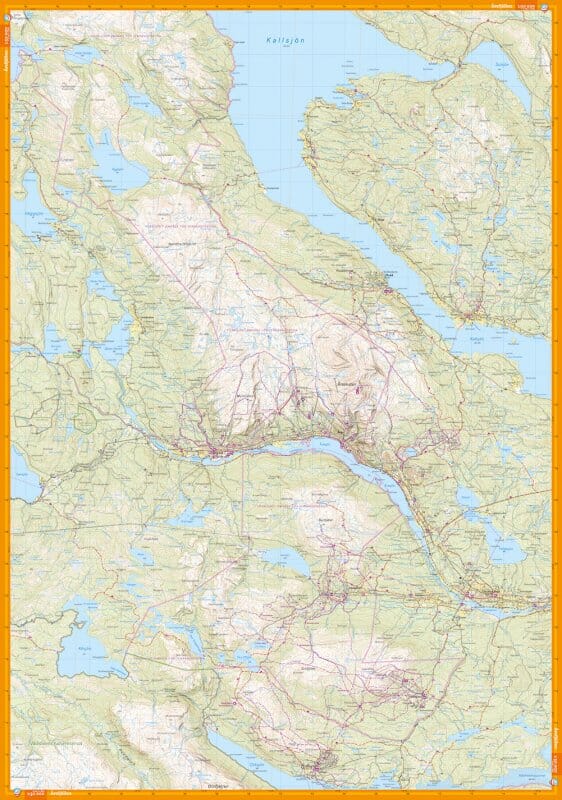 Carte de montagne - Årefjällen & Storlien (Suède) | Calazo - 1/50 000 carte pliée Calazo 