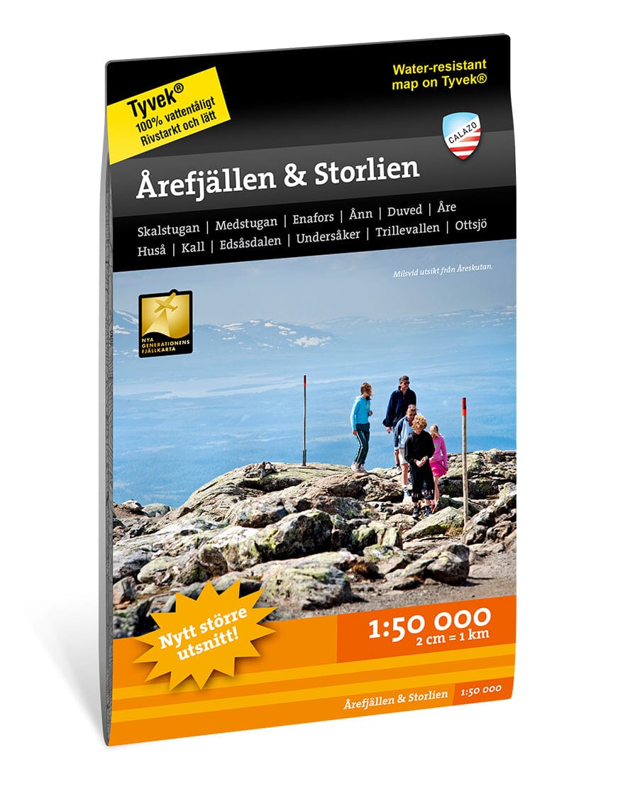 Carte de montagne - Årefjällen & Storlien (Suède) | Calazo - 1/50 000 carte pliée Calazo 