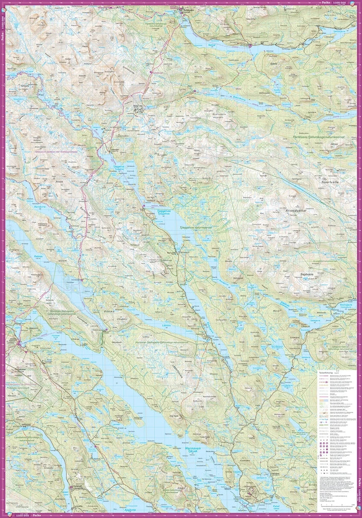 Carte de montagne - Arjeplogsfjällen (Suède) | Calazo - 1/100 000 carte de randonnée Calazo