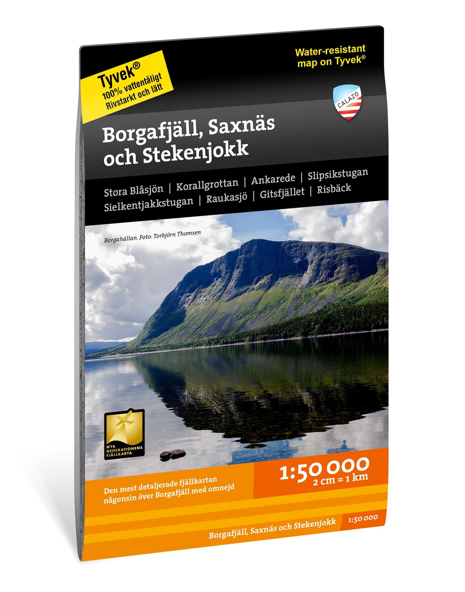 Carte de montagne - Borgafjäll, Saxnäs och Stekenjokk (Suède) | Calazo - 1/50 000 carte de randonnée Calazo Default Title