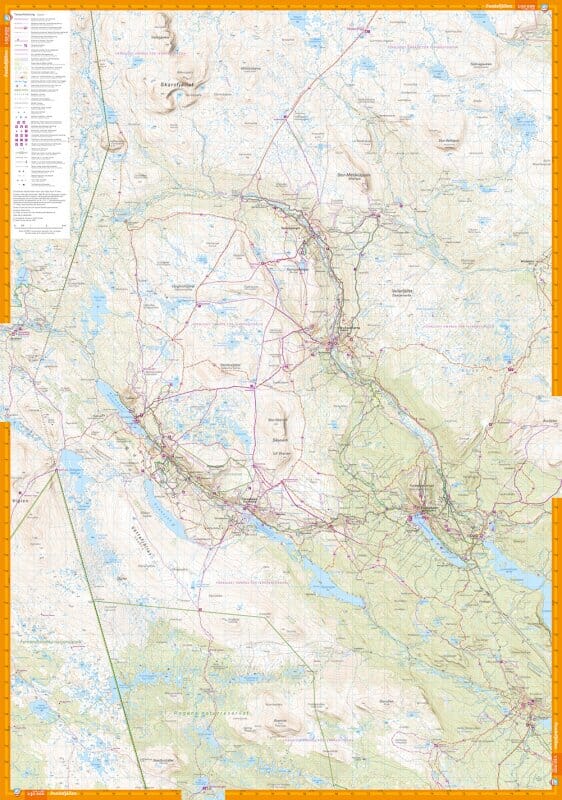 Carte de montagne - Funäsdalen, Ramundberget & Messlingen (Suède) | Calazo - 1/50 000 carte pliée Calazo 