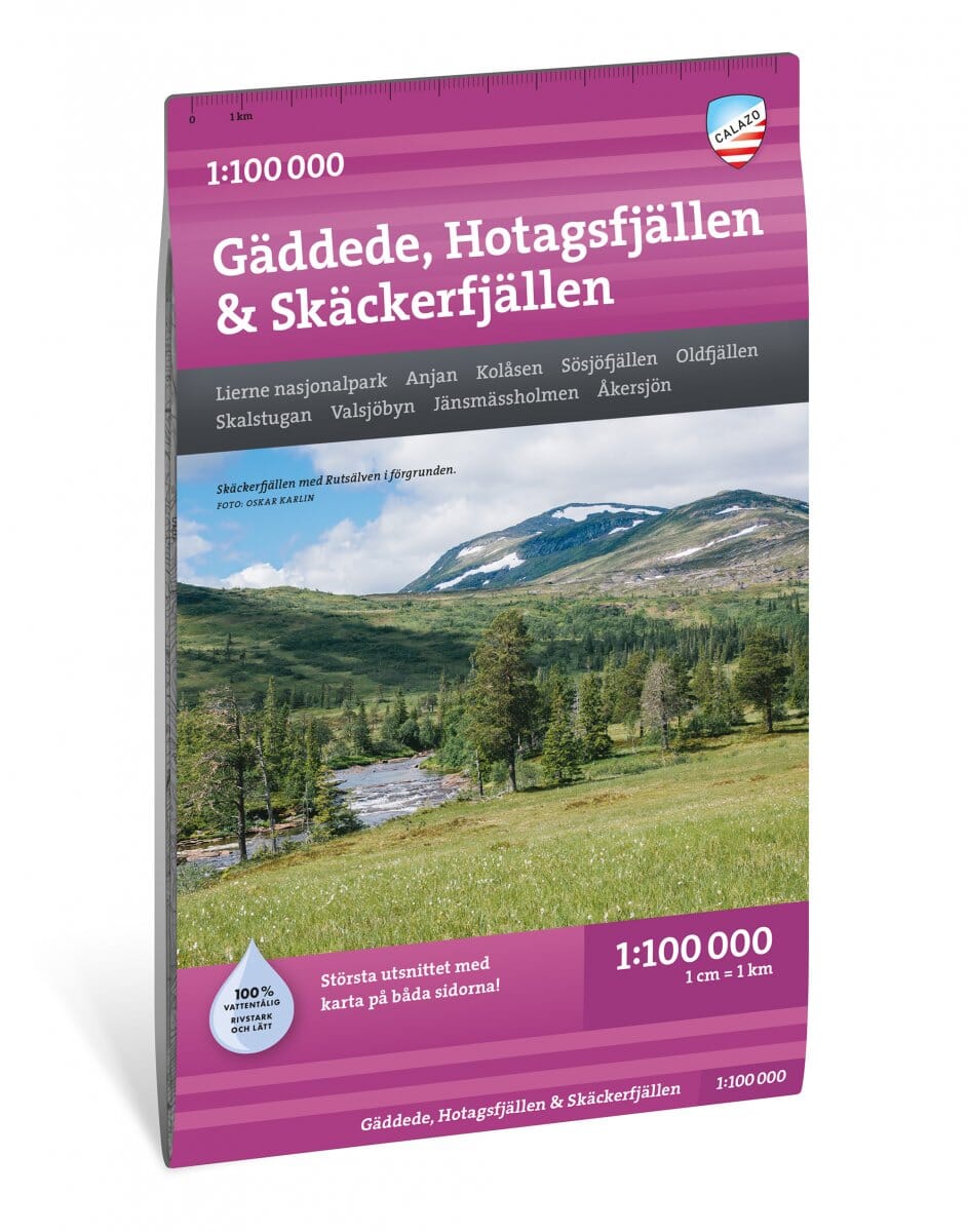 Carte de montagne - Gäddede, Hotagsfjällen & Skäckerfjällen (Suède) | Calazo - 1/100 000 carte pliée Calazo 